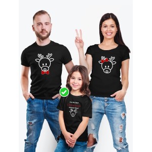 Футболки Family Look для всей семьи с принтом Олени Рождественские/Фэмили Лук