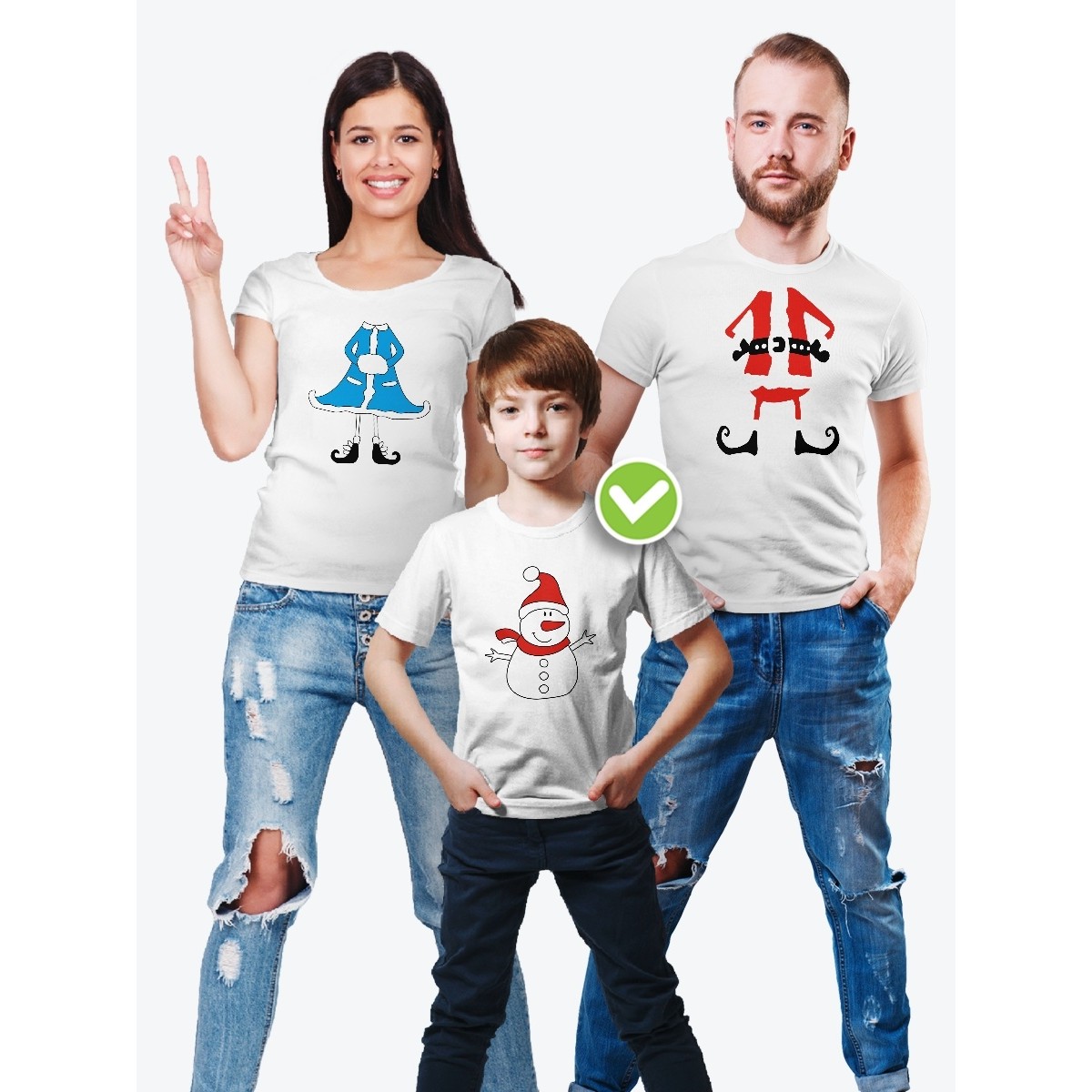 Футболки Family Look для всей семьи Снеговик/Фэмили Лук