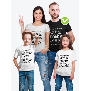 Футболки Family Look для всей семьи Олени и узоры | Футболки Фэмили Лук
