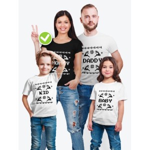 Футболки Family Look для всей семьи Олени и узоры | Футболки Фэмили Лук