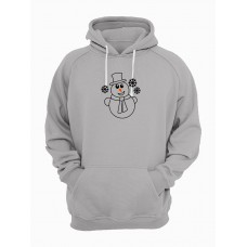 Смешная модная толстовка с капюшоном для женщин/девушек с длинным рукавом с принтом "Снеговик"