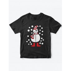 Детская футболка с рисунком Снеговичок | Футболка для детей Детская футболка с рисунком Снеговичок | Футболка для детей