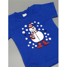 Детская футболка с рисунком Снеговичок | Футболка для детей Детская футболка с рисунком Снеговичок | Футболка для детей