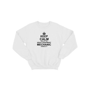 Прикольная толстовка без капюшона с принтом Keep calm and let heave equipment | Оригинальный свитшот