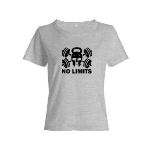 Прикольная футболка с принтом No limits | Женская оригинальная и стильная футболка