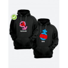 Парные толстовки для влюбленных оверсайз