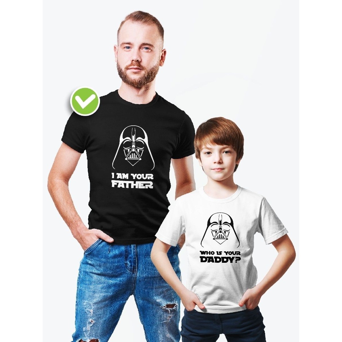 Футболки family look для всей семьи с принтом Who is your | Прикольные одинаковые семейные футболки