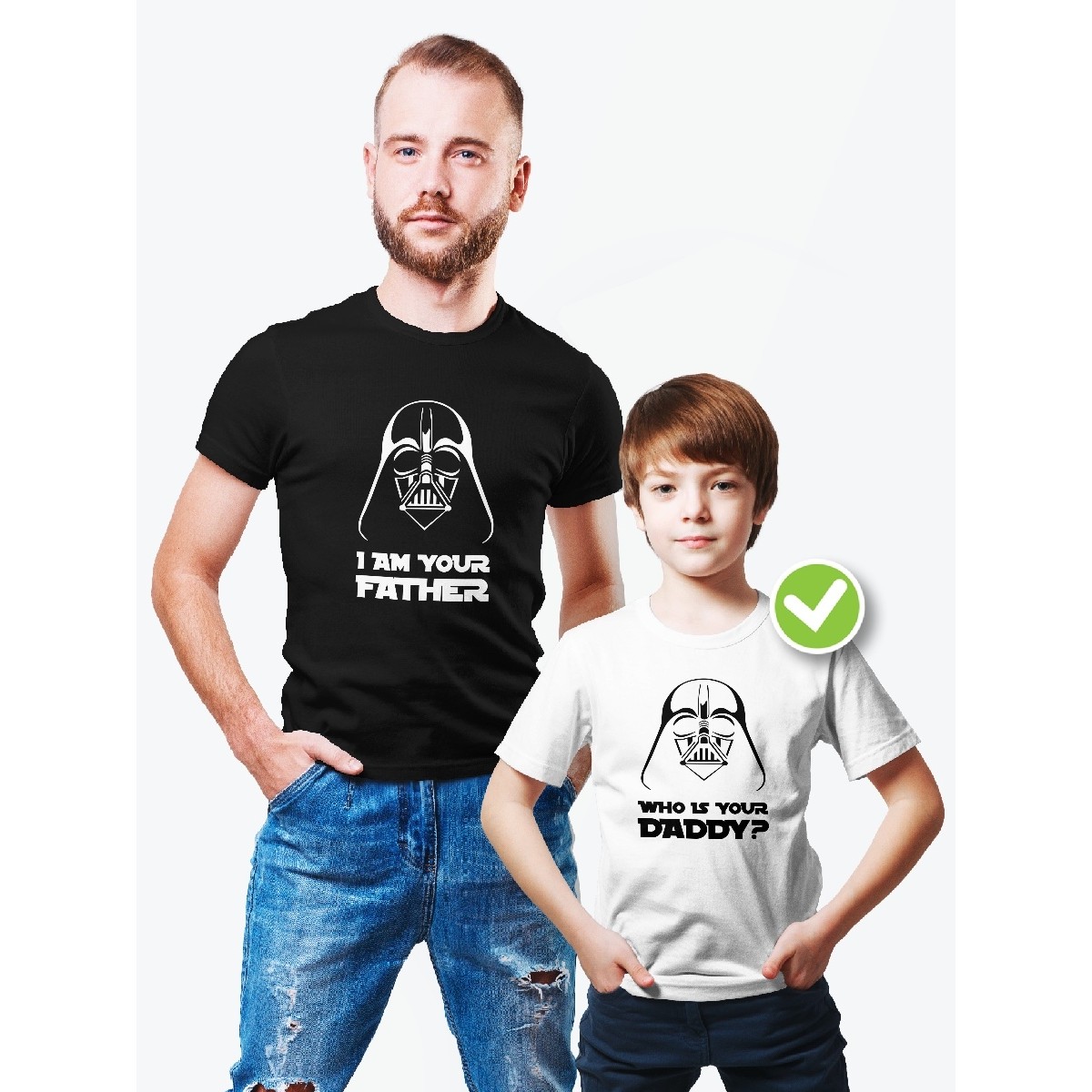 Футболки family look для всей семьи с принтом Who is your | Прикольные одинаковые семейные футболки