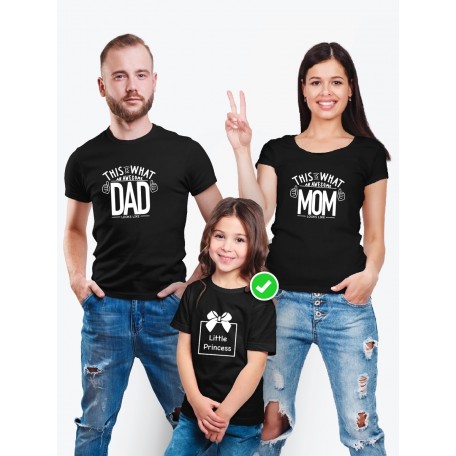 Футболки family look для всей семьи с принтом This is what awesome | Прикольные одинаковые семейные