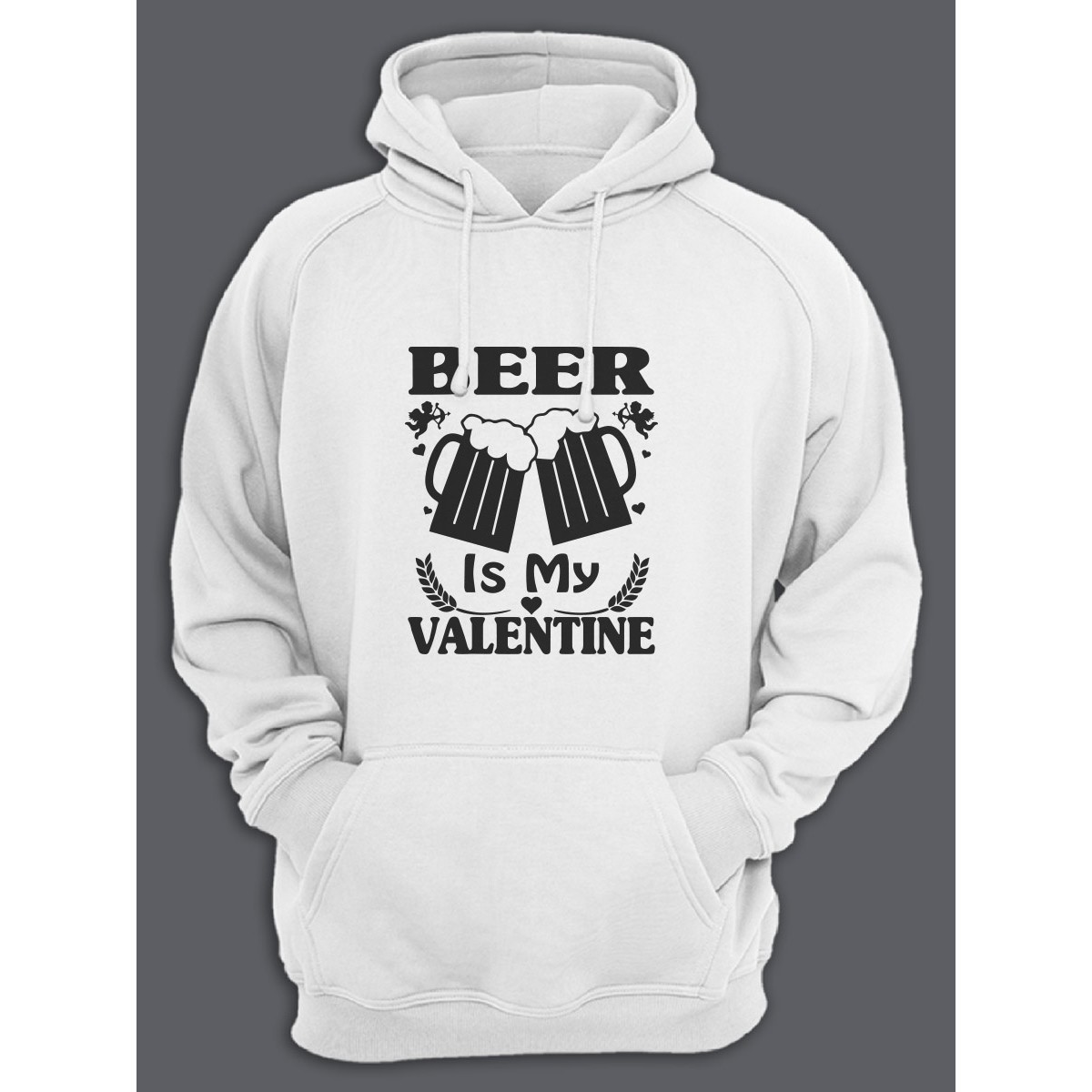 Худи мужское оверсайз с принтом Beer