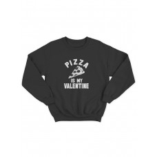 Свитшот ко дню влюбленных с принтом Pizza is my valentine | Свитшот на 14 февраля Свитшот ко дню влюбленных с принтом Pizza is my valentine | Свитшот на 14 февраля