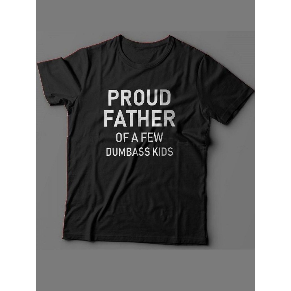 Мужская футболка с прикольным принтом "Proud father of a few dumbass kids "