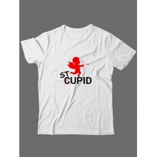 Футболка ко дню влюбленных с принтом St upid | Футболка на 14 февраля