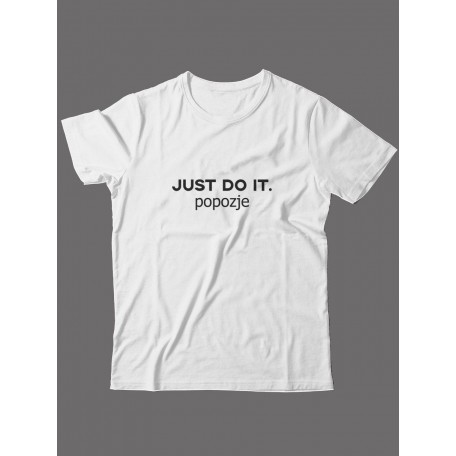 Прикольная футболка с принтом Just do it popozje | Смешная и оригинальная футболка