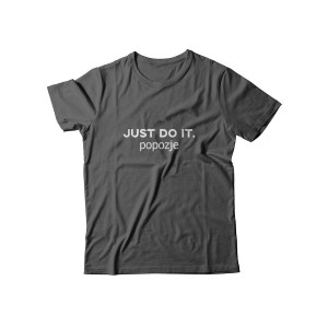 Прикольная футболка с принтом Just do it popozje | Смешная и оригинальная футболка