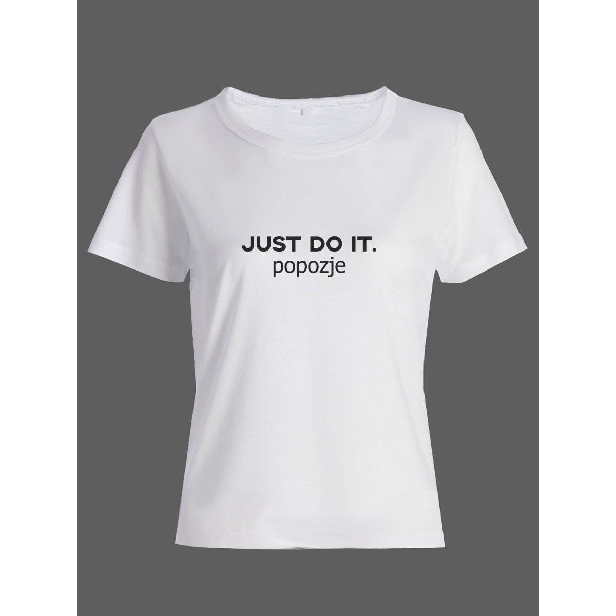 Прикольная футболка с принтом Just do it popozje | Смешная и оригинальная футболка
