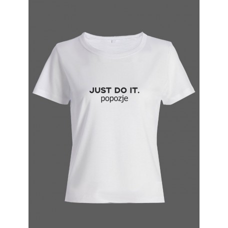 Прикольная футболка с принтом Just do it popozje | Смешная и оригинальная футболка
