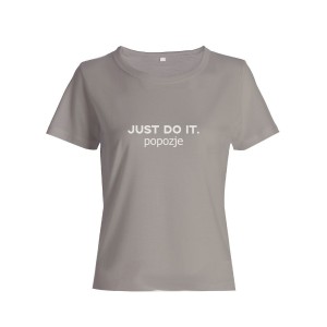 Прикольная футболка с принтом Just do it popozje | Смешная и оригинальная футболка