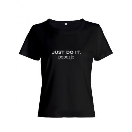 Прикольная футболка с принтом Just do it popozje | Смешная и оригинальная футболка