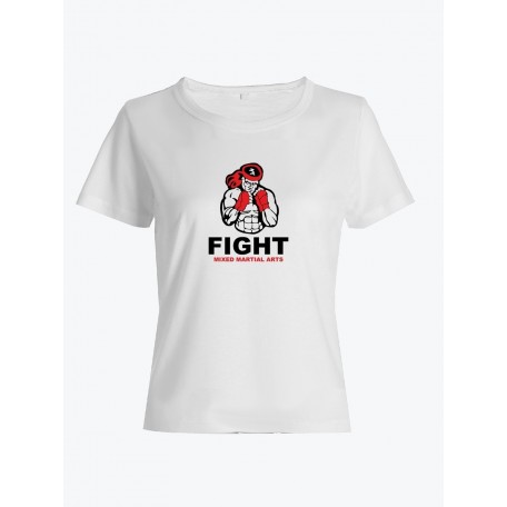 Женская футболка для тренировок и повседневной носки для бойцов ММА с принтом Fight MMA