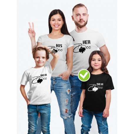 Футболки family look с принтом Boo family | Футболки в одном стиле
