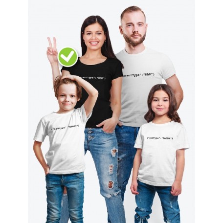Футболка Фэмили Лук с принтом Code family | Футболки для всей семьи