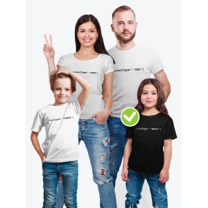 Футболка Фэмили Лук с принтом Code family | Футболки для всей семьи