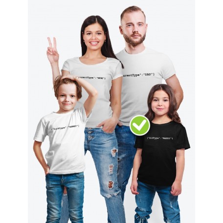 Футболка Фэмили Лук с принтом Code family | Футболки для всей семьи