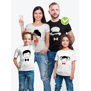 Футболка с принтом Heads family | Футболки Фэмили Лук на всю семью
