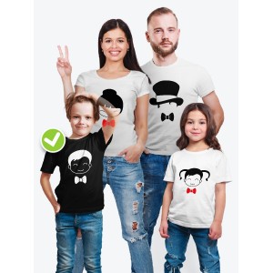 Футболка с принтом Heads family | Футболки Фэмили Лук на всю семью