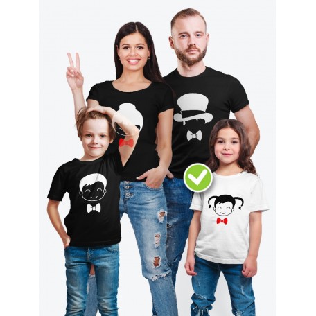 Футболка с принтом Heads family | Футболки Фэмили Лук на всю семью