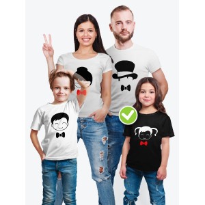 Футболка с принтом Heads family | Футболки Фэмили Лук на всю семью