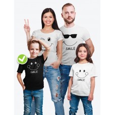 Футболки Фэмили Лук с рисунком Smiley family