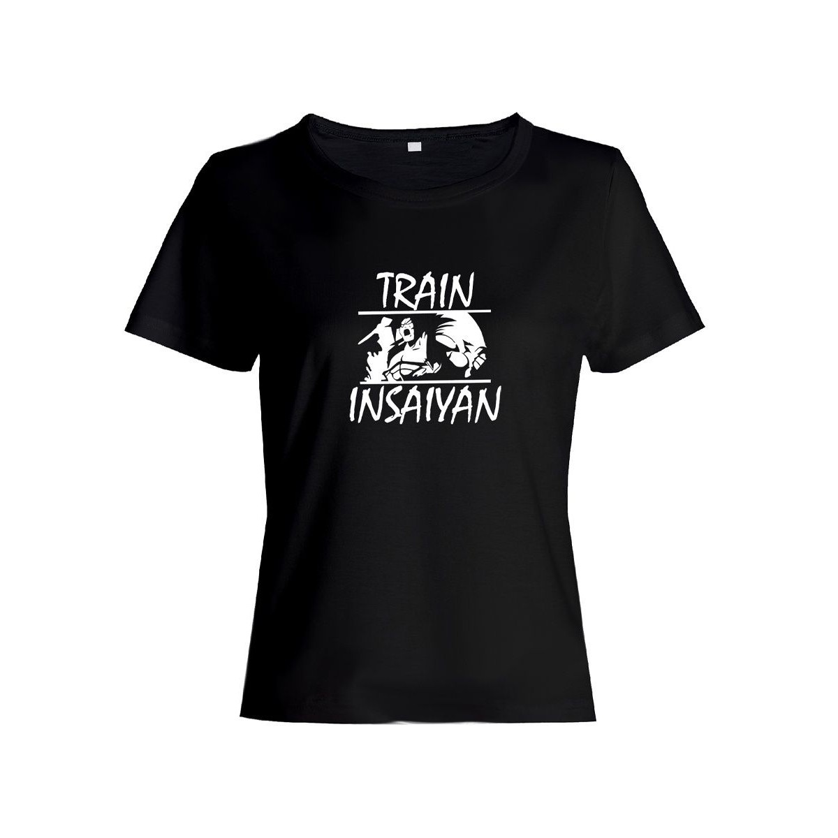 Женская футболка для тренировок спорта и на каждый день с рисунком Train insaiyan