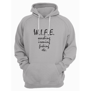 Женское худи со смешным принтом "W. I. F. E."