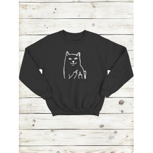 Свитшот с Котом с факом