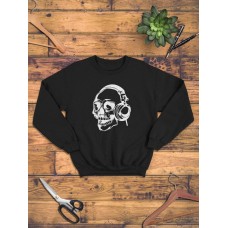 Свитшот толстовка женская с рисунком череп оверсайз