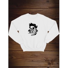 Женская толстовка без капюшона с принтом черепа Женская толстовка без капюшона с принтом черепа