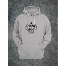 Худи мужское женское с принтом Череп кофта без молнии хб