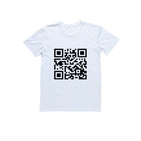 Мужская футболка с прикольным принтом "QR код"