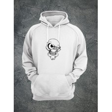 Худи мужское женское с принтом Череп кофта без молнии хб Худи мужское женское с принтом Череп кофта без молнии хб