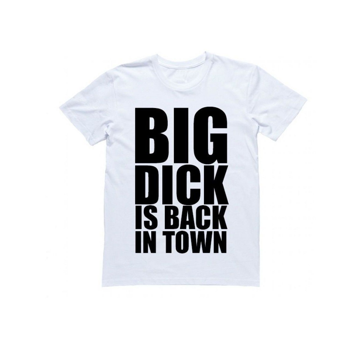 Прикольная, смешная мужская футболка с принтом "Big dick is back in town"