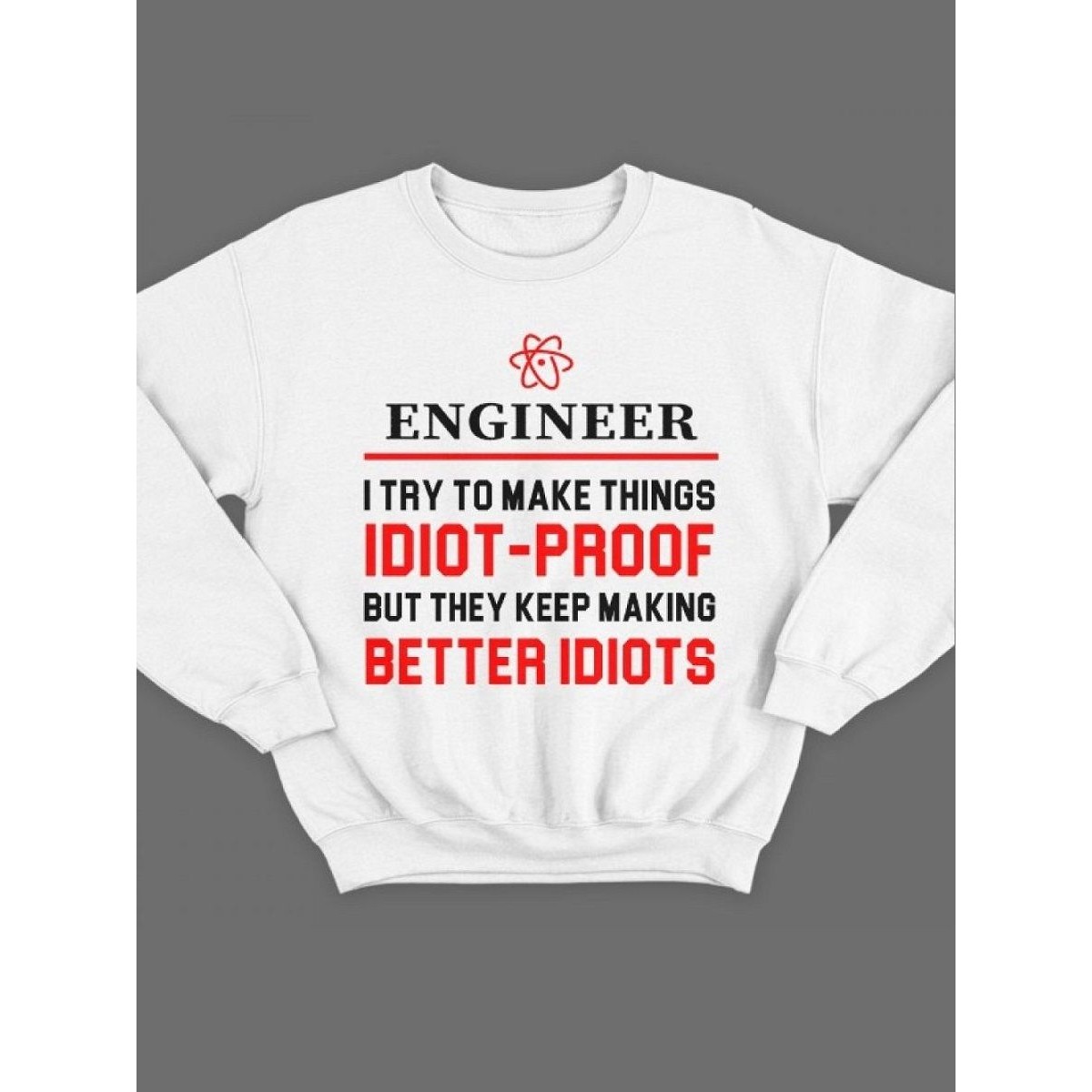 Модный свитшот - толстовка без капюшона с принтом "Engineer"
