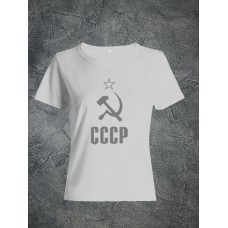 Футболка ссср с гербом с принтом женская