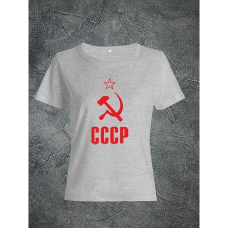 Футболка ссср с гербом с принтом женская