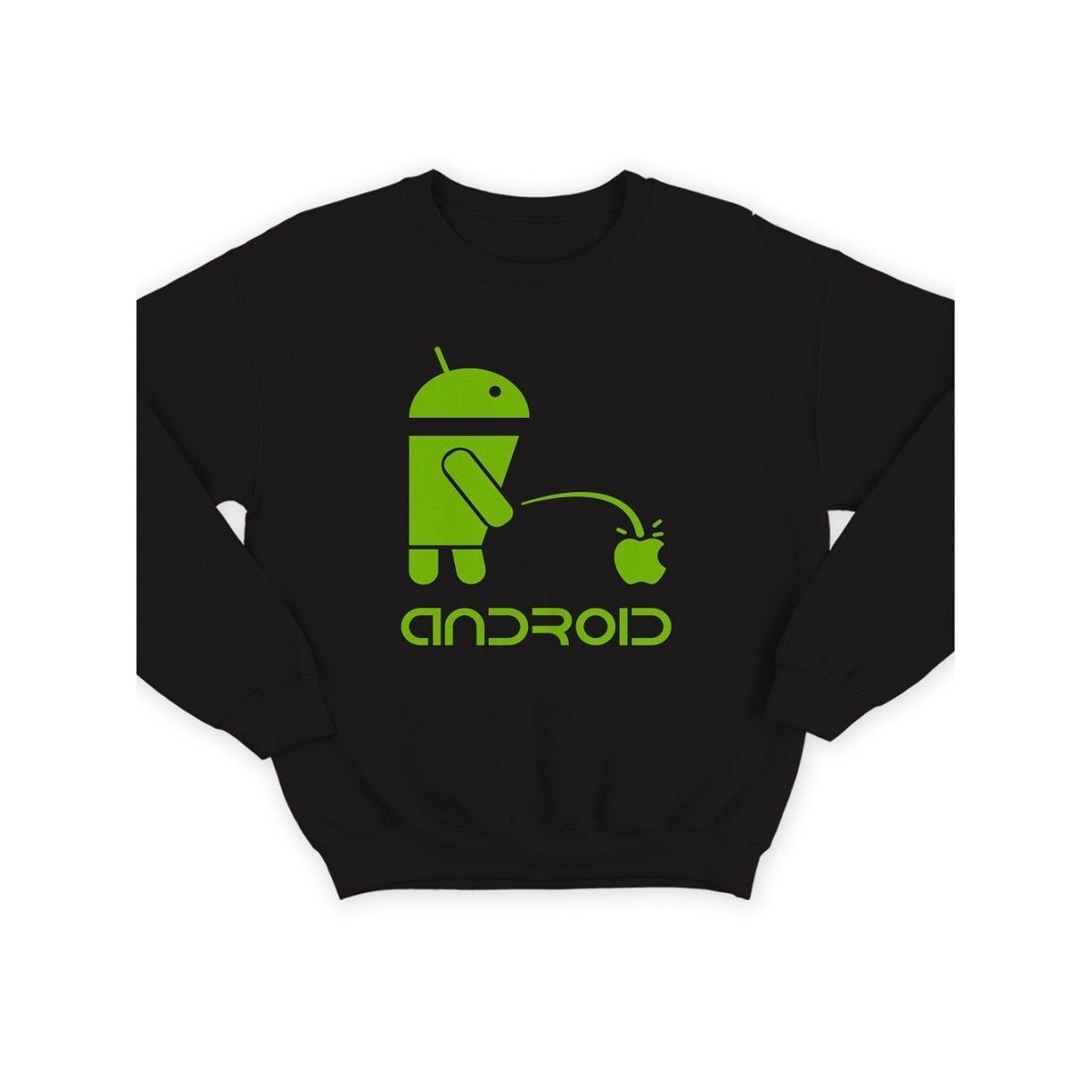 Модный свитшот - толстовка без капюшона с принтом "Android"