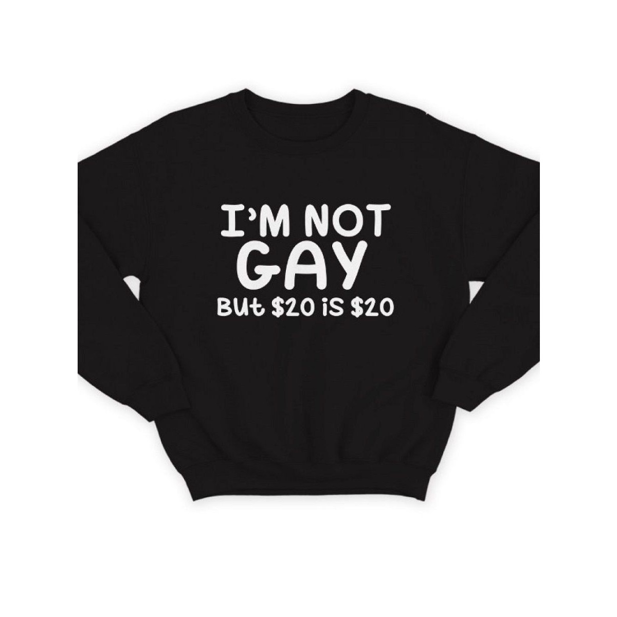 Модный свитшот - толстовка без капюшона с принтом "I'm not gay"