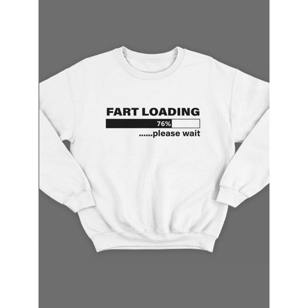 Модный свитшот - толстовка без капюшона с принтом "Fart loading"
