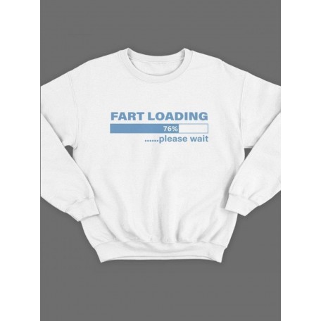 Модный свитшот - толстовка без капюшона с принтом "Fart loading"