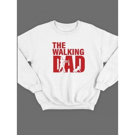 Модный свитшот - толстовка без капюшона с принтом "Walking dad"